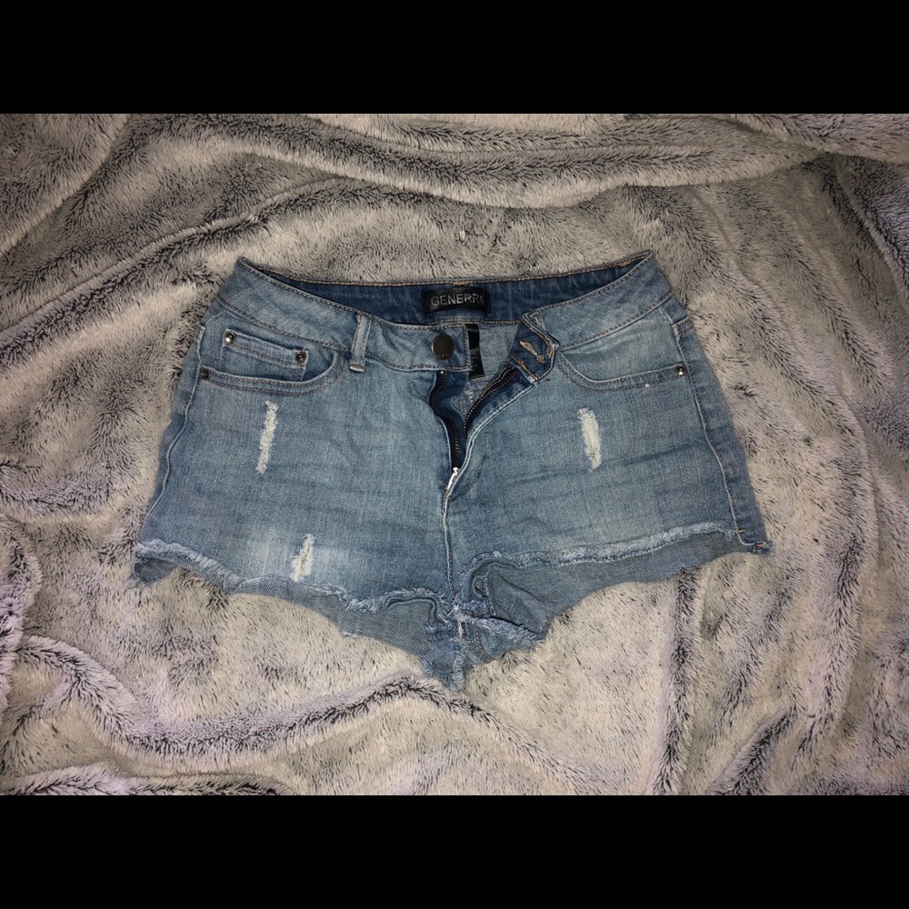 Somewhat high waisted shorts